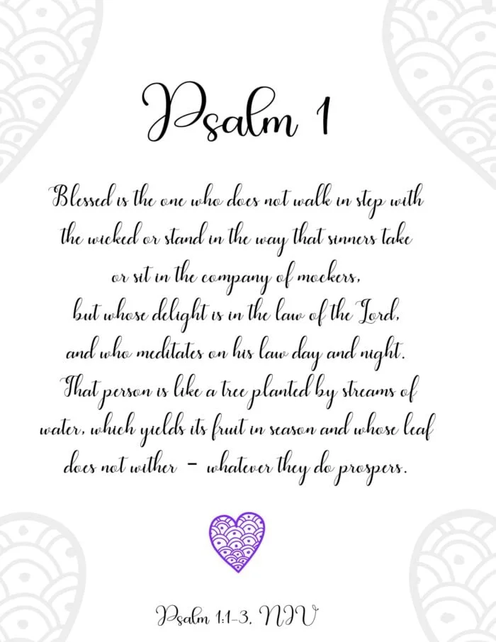 Psalm 1, Printable Wall Art, Aesthetic Bible Verse Wall Art, Minimalist Scripture Print, Christian Wall Art, Blessed Is The One, Psalms - Image 7