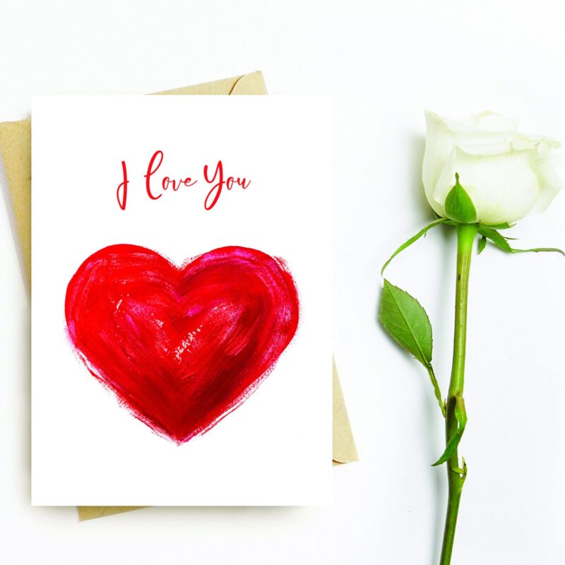 Love You Printable Card For Him I Love You Printable Greeting Card for Her Instant Download Card For Mother or Daughter Print at Home Cards