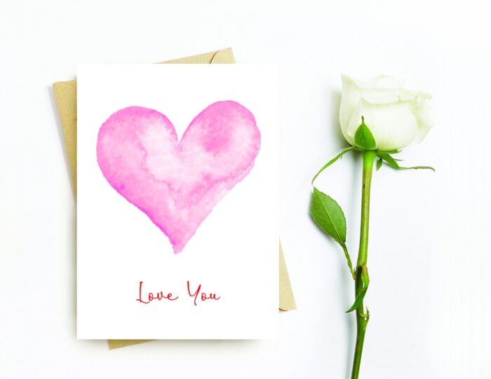 Love You Printable Card For Him I Love You Printable Greeting Card for Her Instant Download Card For Mother or Daughter Print at Home Cards