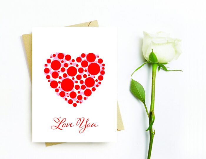 Love You Printable Card For Him I Love You Printable Greeting Card for Her Instant Download Card For Mother or Daughter Print at Home Cards