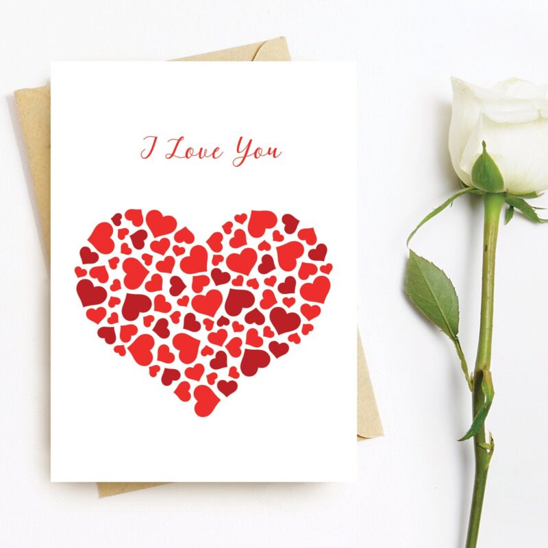 Love You Printable Card For Him I Love You Printable Greeting Card for Her Instant Download Card For Mother or Daughter Print at Home Cards