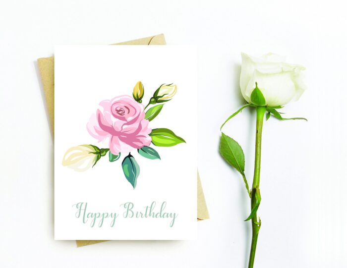 Birthday Card, Boyfriend, Girlfriend, Husband, Wife, Card for Her, Card for Him, Instant Download Printable Birthday Card, Flowers, Roses