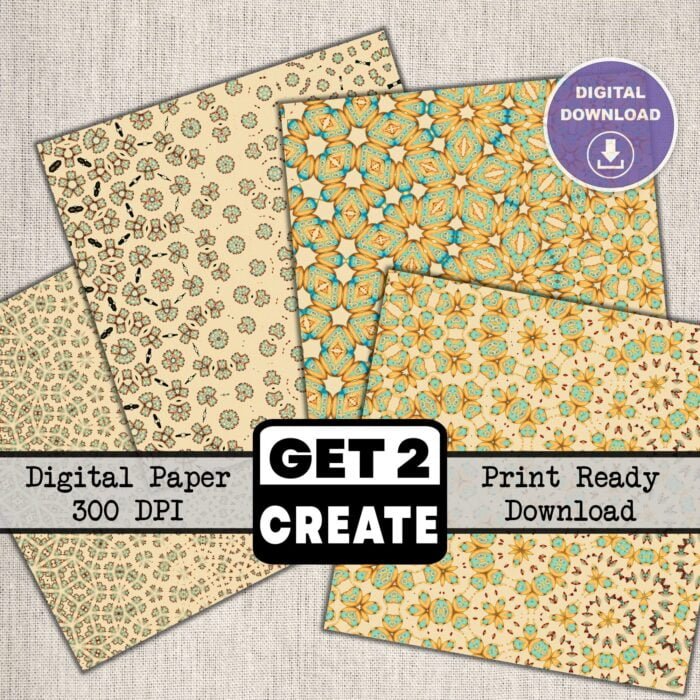 Scrapbook Printable Digital Paper Pack - Image 4