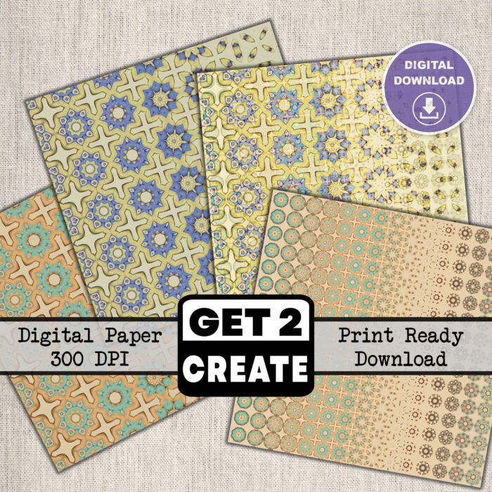 Scrapbook Printable Digital Paper Pack - Image 2