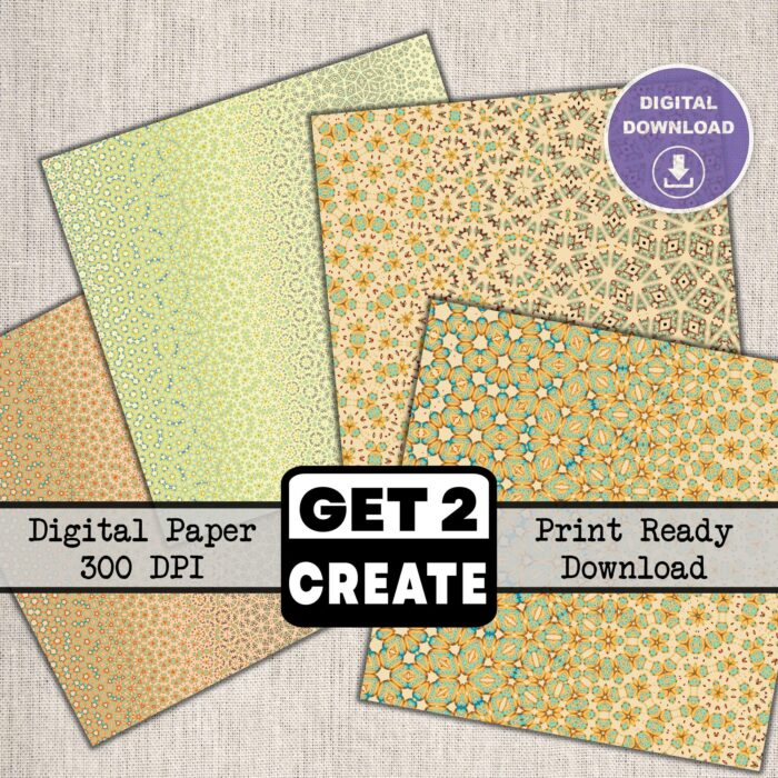 Scrapbook Printable Digital Paper Pack - Image 3