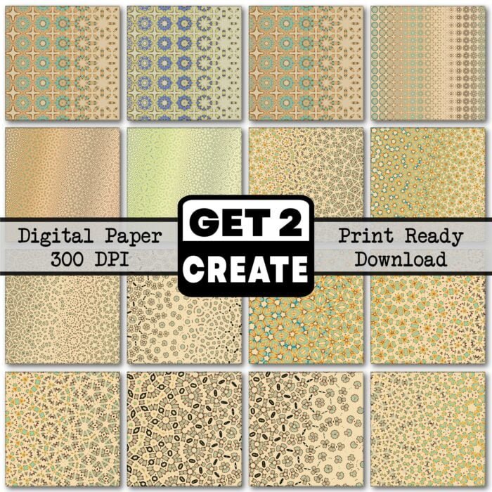 Scrapbook Printable Digital Paper Pack