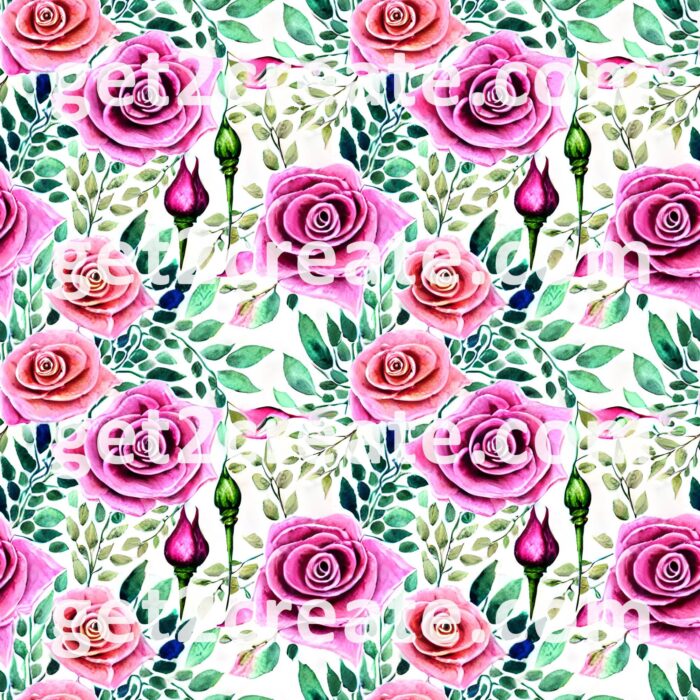 Roses in Bloom Printable Digital Paper 12x12 inch Scrapbook Background Pages Pack of 12 Instant Download DIY Print At Home Commercial Use - Image 6