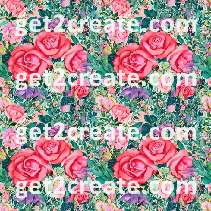 Roses in Bloom Printable Digital Paper 12x12 inch Scrapbook Background Pages Pack of 12 Instant Download DIY Print At Home Commercial Use - Image 5