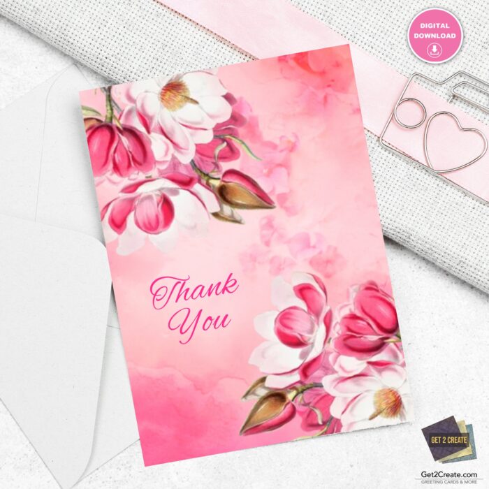 Thank You Printable Card for Mom Thanks Printable Greeting Card for Boss Card for Employee Instant Download Printable Card Print at Home 5x7